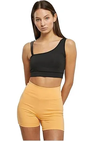 Urban classics Damen TB6000-Ladies Recycled Asymmetrical Bra Sport-BH, Black, S
