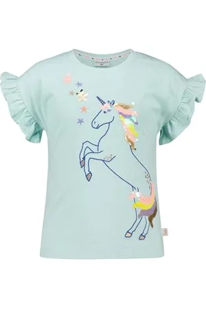 Salt & Pepper BY KIDS PARK Mädchen Einhorn Stickmotiv und Pailletten T-Shirt, , 104/110 cm