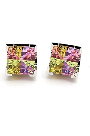ORPHELIA Damen-Ohrstecker Rainbow Collection 925 Sterlingsilber Multicolor Zirkonia CC-36