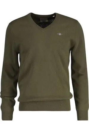 GANT Herren Extrafine Lambswool V-Neck Pullover, , S