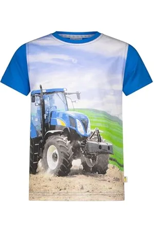 Salt & Pepper BY KIDS PARK Jungen Foto Traktor Print aus S.Jersey T-Shirt, , 128 cm-134 cm