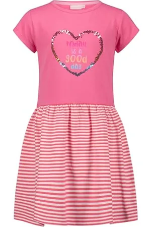 Salt & Pepper BY KIDS PARK Mädchen Girls Jersey Dress Sequin Hear Kinderkleid, , 128
