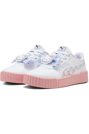 PUMA Carina 3.0 HK&FR PS Sneaker, White-PINK Fruit-COOL Weather, 34 EU