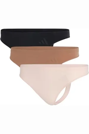 adidas Damen Low Rise Thong (3PK) -Sport Active Seamless-Packaged Panties G-String, , L (3er Pack)