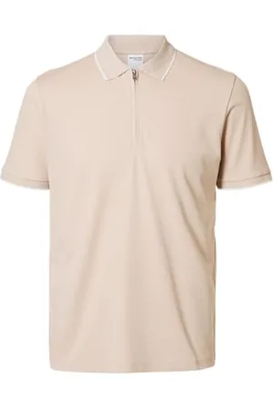 SELECTED Slhfave Sport Zip Ss Polo Noos