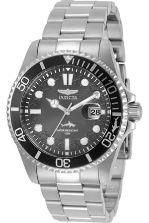 Invicta Pro Diver 30806 Herren Uhr - Wasserdicht - Analog - Quarzuhrwerk - Edelstahl mit schwarzen zifferblat - 43mm