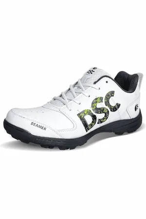 DSC Unisex Beamer Cricket Shoes | Grey/White | for Boys and Men | Light Weight | Durable | 10 UK, 11 US, 44 EU