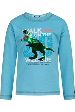 Salt & Pepper BY KIDS PARK Boys Longsleeve Print Sequins T-Rex