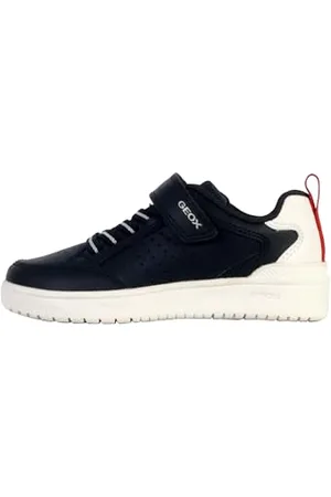 Geox J WASHIBA Boy A Sneaker, Navy/White, 28 EU