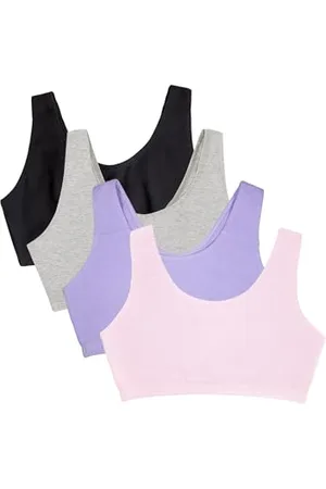 Fruit Of The Loom Damen Built Up Tank Style Bra Value Pack Sport-BH, Undurchsichtige, , 80 (4er