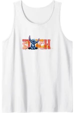 Disney Lilo & Stitch Cute Stitch Sitting Logo Tank Top