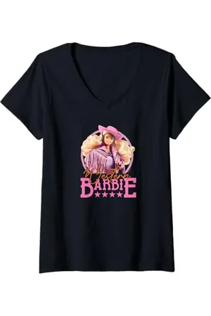 Barbie Damen - Westliche T-Shirt mit V-Ausschnitt