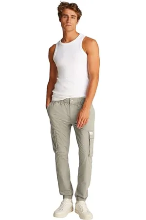 Calvin Klein Herren Cargo Hose Skinny Fit, Beige (Laurel Oak), 34W