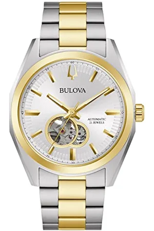 BULOVA Herren Analog Automatik Uhr mit Edelstahl Armband 98A284