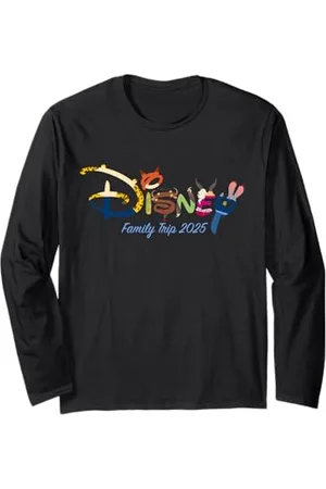Disney "Family Trip 2025" Zootopia Logo Matching Vacation Langarmshirt