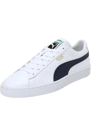 PUMA Herren Basket Classic XXI Sneaker, White-Peacoat, 36 EU
