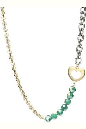THUN Halskette mit Herz und Perlen - Metall, Glas, Harz - Kollektion Für Sie gewidmet - 40 + 5 cm