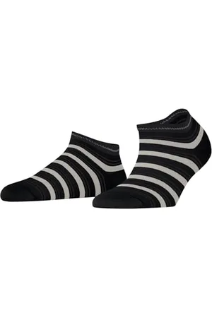 Falke Damen Sneakersocken Smart Stripe W Sn Baumwolle kurz gemustert 1 Paar, , 35-38