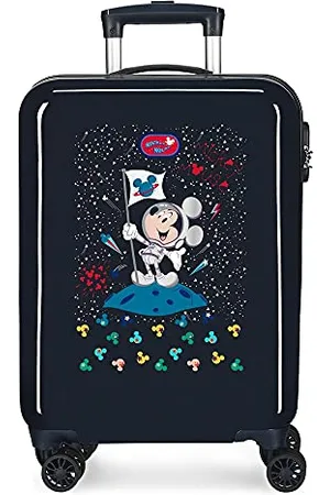 Disney Mickey Mickey on The Moon Kabinentasche, Blau, 38 x 55 x 20 cm, starrer ABS-Kombinationsverschluss seitlich, 34 2 kg, 4 Doppelrollen, Handgepäck.