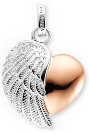 Engelsrufer Damen Herzflügel Anhänger für Halskette Bicolor aus Sterling Silber - Ösenverschluss - nickelfrei