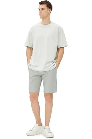 Koton Men Linen Blend Bermuda Shorts Buttoned Pocket Detailed