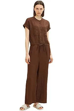 TOM TAILOR Damen Leinen Overall 1031369, , 38