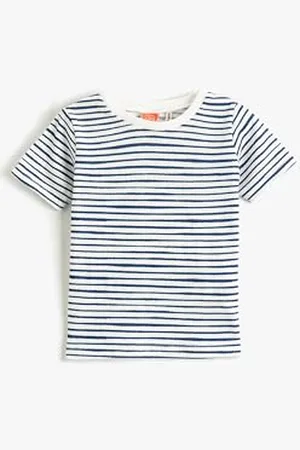 Koton Babyboy Striped Basic T-Shirt Short Sleeve Crew Neck