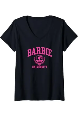 Barbie Damen - Universität T-Shirt mit V-Ausschnitt