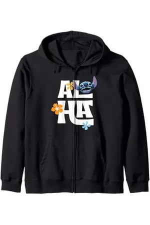 Disney Lilo & Stitch Aloha Distressed Floral Logo Kapuzenjacke