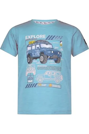 Salt & Pepper BY KIDS PARK Jungen Jeep Print aus Slub Jersey T-Shirt, , 128 cm-134 cm