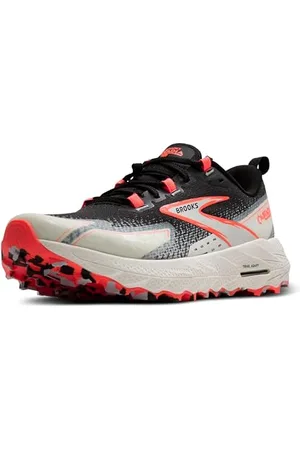 Brooks Damen Cascadia 18 Sneaker, Black/Blue Wash/Flame, 40 EU