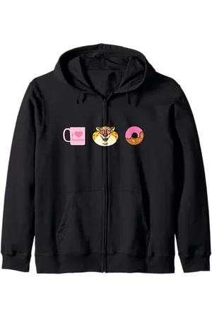 Disney Zootopia Officer Clawhauser Cute Coffee & Donut Emoji Kapuzenjacke