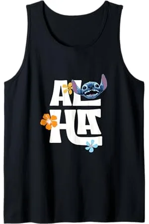 Disney Lilo & Stitch Aloha Distressed Floral Logo Tank Top
