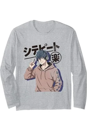 NineBlack Vintage Japanischer Anime Boy Style 02 Langarmshirt