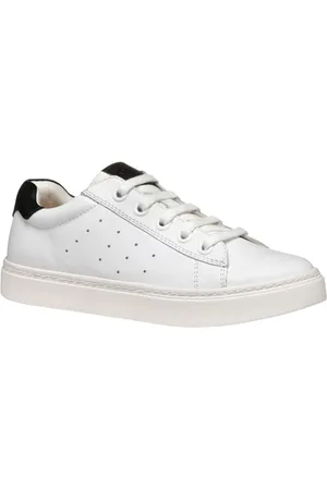 Geox J NASHIK Boy A Sneaker, White/Black, 38 EU