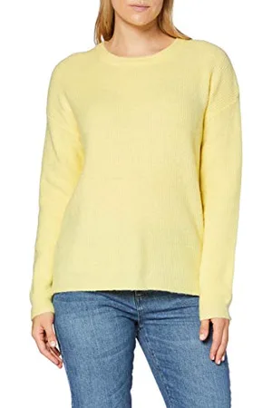 SPARKZ COPENHAGEN SPARKZ Damen Liepa Round Neck Pullover, Gelb (Pastel Yellow), 40 (Herstellergröße: X-Large)