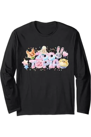 Disney Zootopia Cute Cotton Candy Friends Logo Langarmshirt