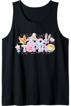 Disney Zootopia Cute Cotton Candy Friends Logo Tank Top