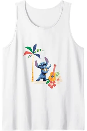 Disney Lilo & Stitch Hula Dancing Stitch Floral Logo Tank Top