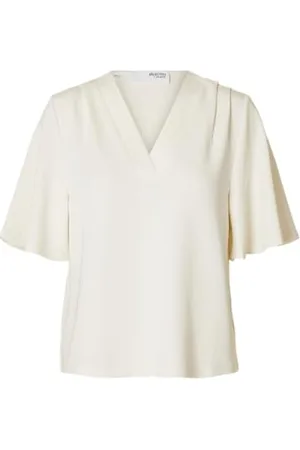 SELECTED Damen Slftenny Ss V-Neck Top Noos, , M EU
