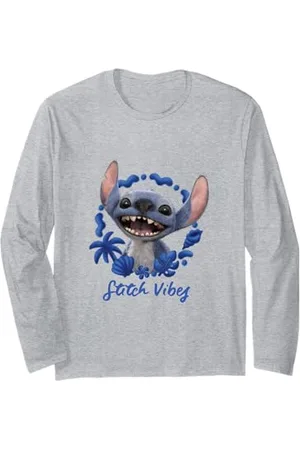 Disney Lilo & Stitch Stitch Vibes Cute Face Portrait Langarmshirt