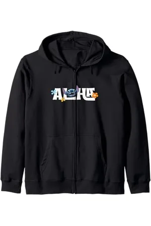 Disney Lilo & Stitch Aloha Floral Text Logo Kapuzenjacke