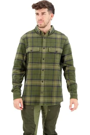 Fjällräven FJALLRAVEN 81478-662-620 Övik Twill Shirt M T-Shirt Herren Deep Forest-Green Größe XXL