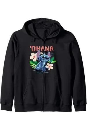 Disney Lilo & Stitch Ohana Sitting Stitch Cute Logo Kapuzenjacke