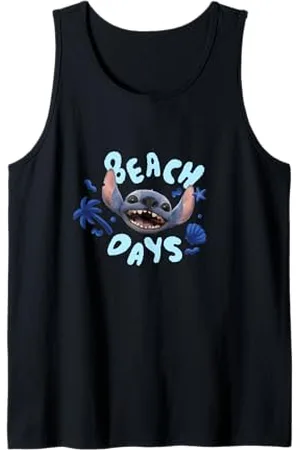 Disney Lilo & Stitch Beach Days Big Stitch Face Logo Tank Top