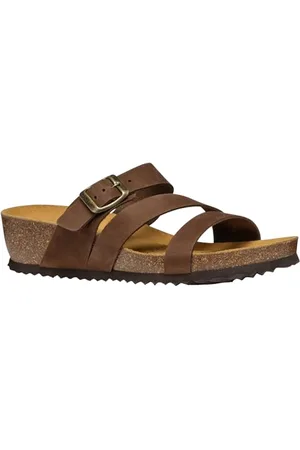 Geox Damen D New STHELLAE A Flat Sandal, Coffee, 40 EU