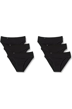 Sloggi Damen 24/7 Cotton Tai C3P Slip, Black, 48 (Packung mit 2)