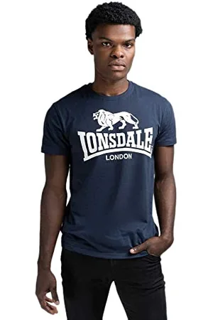 Lonsdale London Herren T-Shirt Normale Passform Doppelpack LOSCOE, White/Navy XL, 113975