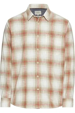 Camel Active Herren Kariertes Langarmhemd aus Baumwolle Menswear-XL