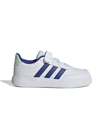 adidas BREAKNET 2.0 Shoes Children Tennisschuhe, Cloud White/semi Lucid Blue/Halo Mint, 30 EU